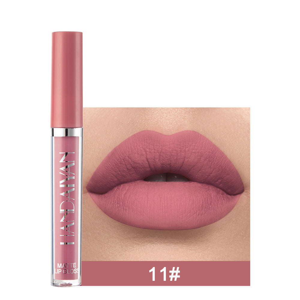 Matte Lip Glaze Liquid Lipstick Mini Tube Lip Gloss Waterproof Non-Stick Cup Lip Gloss Genuine Matte Lip Glaze Liquid Lipstick Mini Tube Lip Gloss Waterproof Non-Stick Cup Lip Gloss Genuine